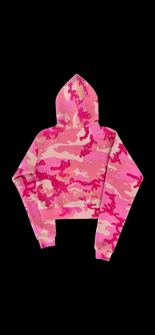 JACARIHILLS PNK CAMO ZIP UP HOODIE